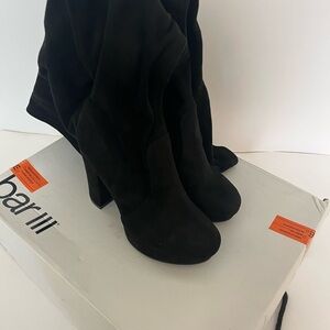 Bar 111 night black knee heeled boot
